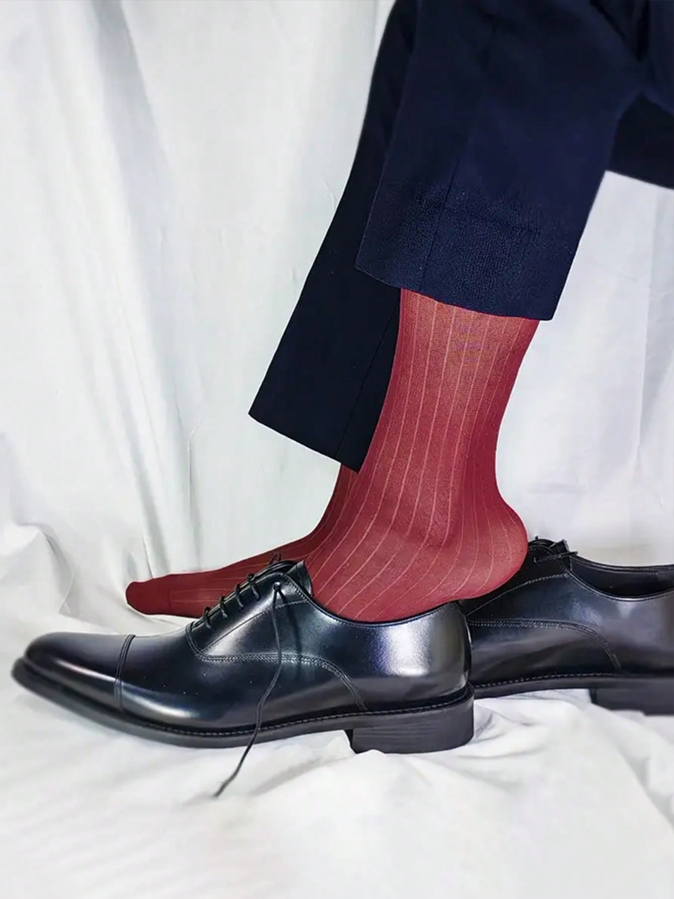 Men Formal Wear All Black - 1 paio di calzini eleganti da
